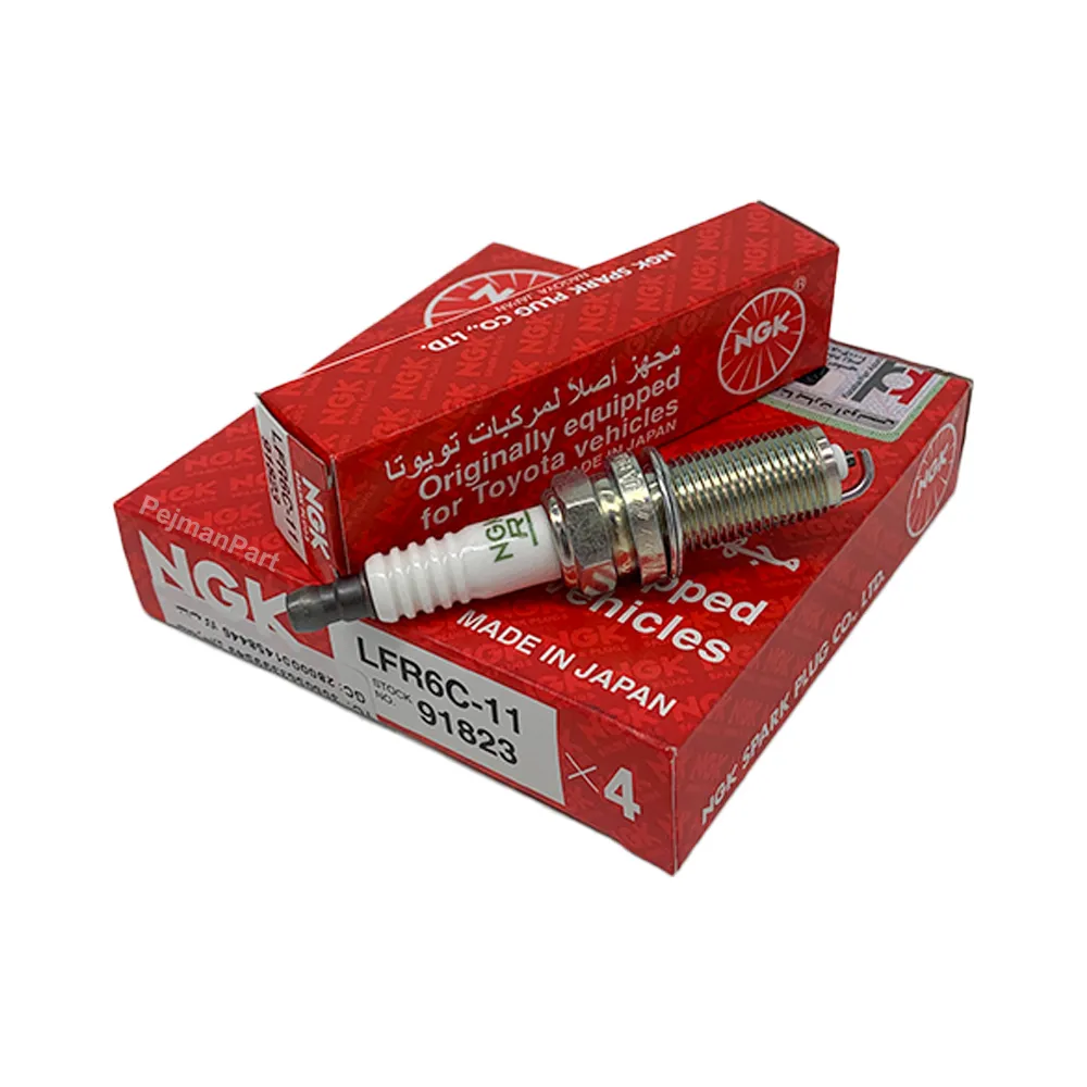 6 شمع پایه بلند LFR6C11 91823 ان جی کی NGK ژاپن اصل با لیبل کوشا پارت (بسته 4 عددی) - Image 1